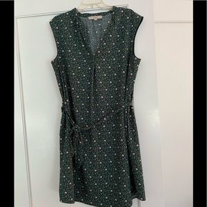 LOFT Floral Belted Dress